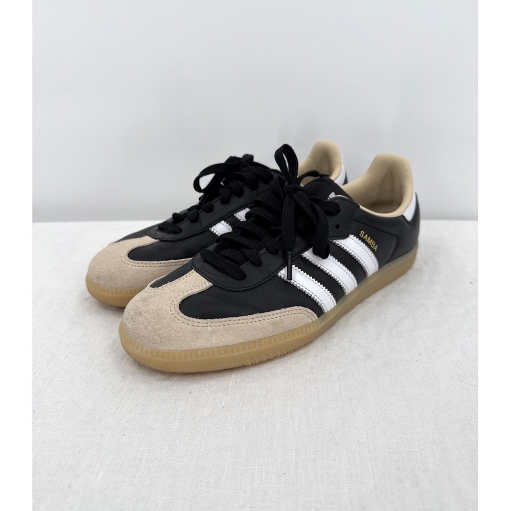 Adidas Mens Samba Vegan Black Gum Sneakers Size US 9.5 Classic Low Top